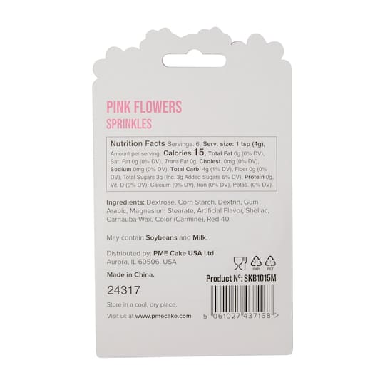 PME Cake Sweet Street® Pink Flowers Sprinkles